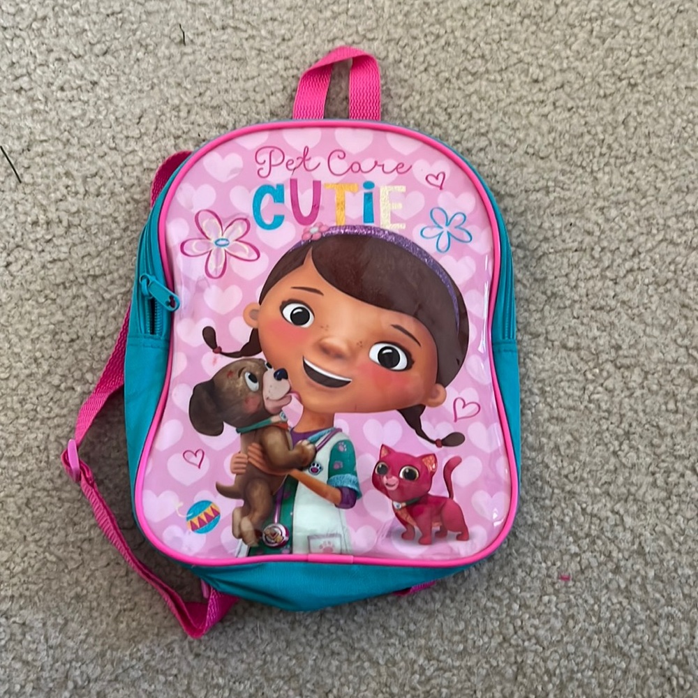 Disney Pink and Blue Pet Care Cutie Backpack
